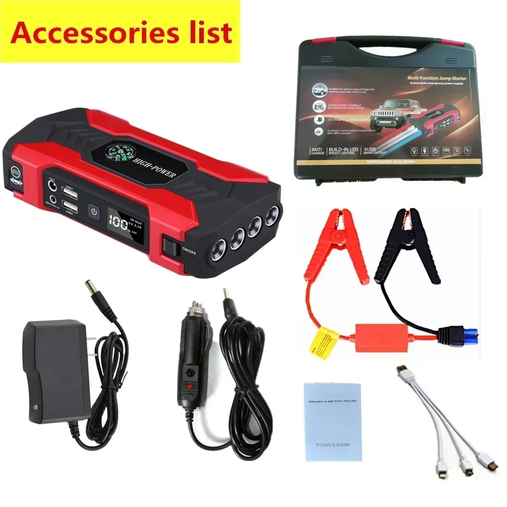 12V Car Jump Starter Power Bank 600A 20000mAh Starting Device Auto Emergency Battery Booster Jump Starter Car Battery Starter