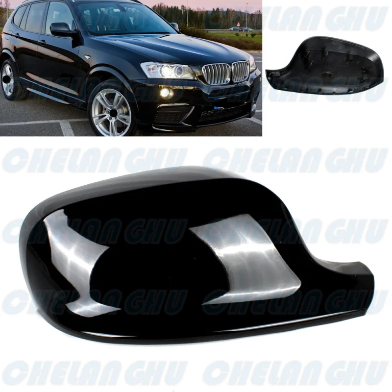 

Right Side Black Painted Rear Mirror Housing Cover Cap for BMW X3 F25 2011 2012 2013 2014 car accessories