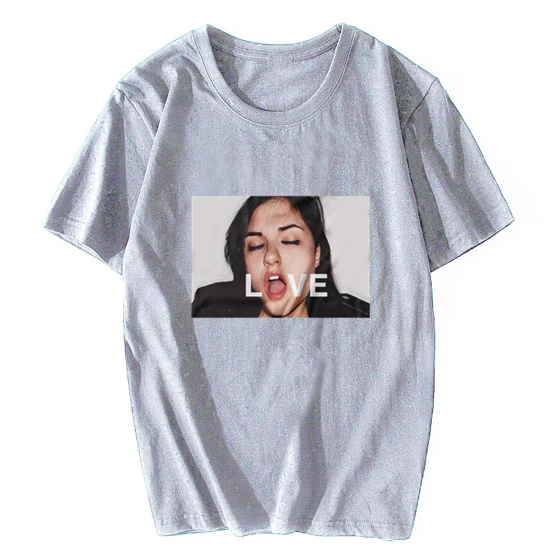 Mens Short Sleeve Grey T-Shirt Sasha Love Top Hot Sale New Fashion Brand O-Neck Oversize Style Funny T Shirt