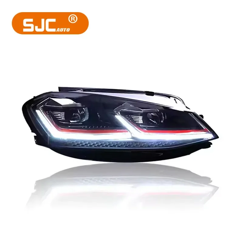 SJC Headlights for  Golf 7 Head Lights for VW Golf 7 Golf 7.5 LED Car Accessories Auto DRL Head Light High Low Beam