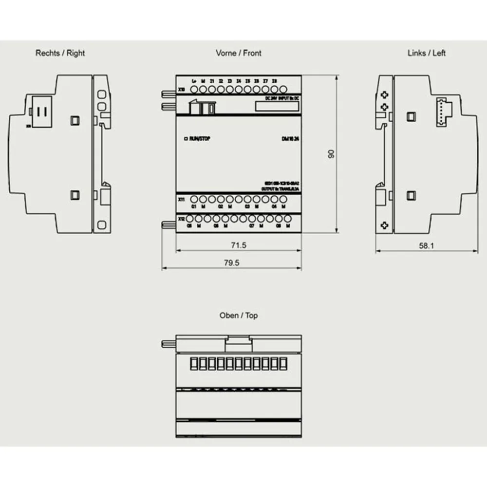 Hochdichtes SPS-Erweiterungsmodul 6ED1055-1CB10-0BA2 DC 8DI/8DO Digitale I/O-Einheit für die Erweiterung industrieller Steuergeräte