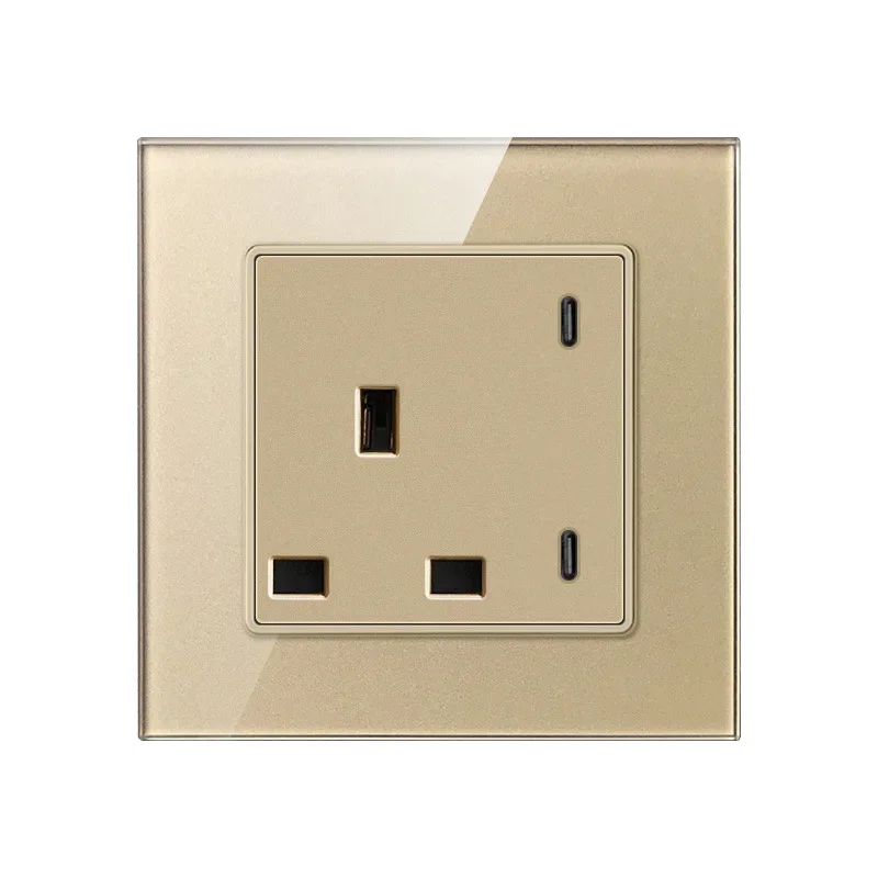 10pcs ALIDGWH Multi-function Powerful Socket US Standard 16A Type-C Wall Mounted AC110-250V,Crystal Glass 86mm Home Appliance image 6