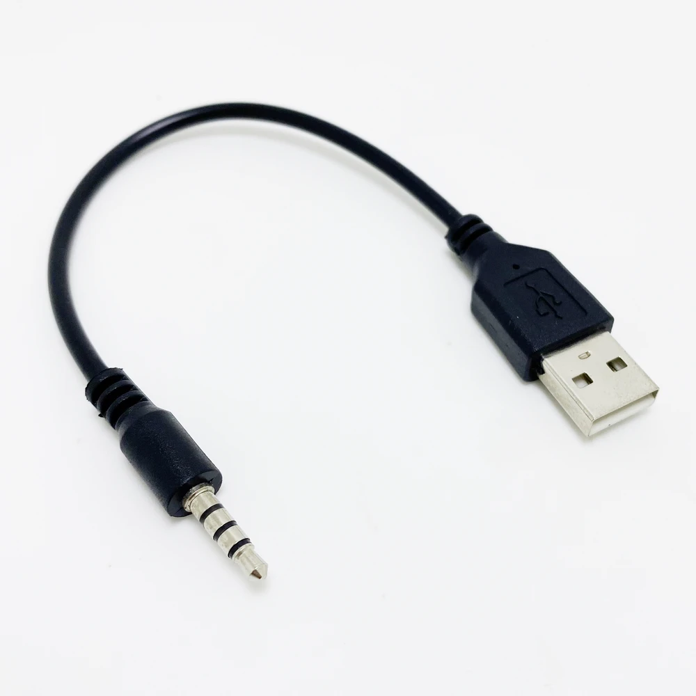 3.5mm 1/8inch Auxiliary Audio Plug Jack to USB 2.0 Male Charger Cable Adapter AUX Cable