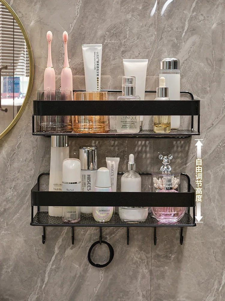 Gold storage rack bathroom storage rack wall mounted tripod shampoo and shower gel storage rack bathroom accessories