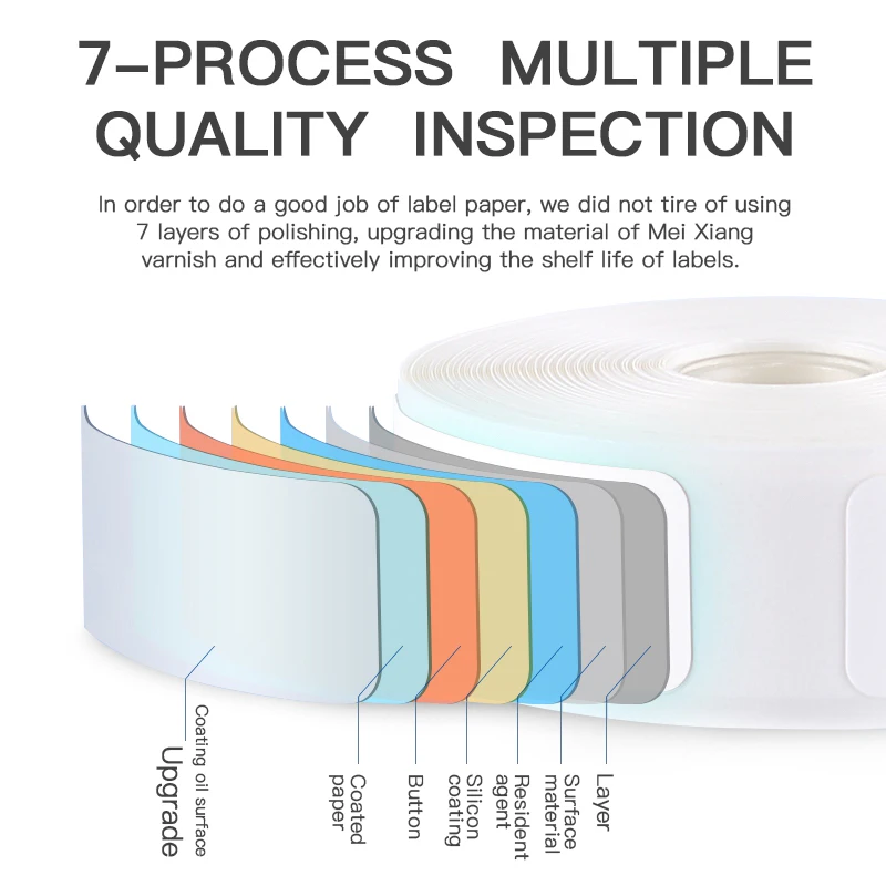 Official Paper Rolls Label Sticker Replacement for Niimbot D11 D110 D101 Thermal Printer Color 12-40mm Mix Waterproof Sticker