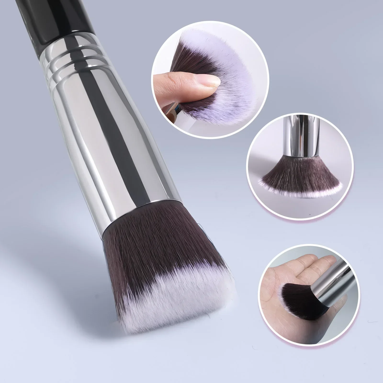 Pinceau à poudre pinceaux de maquillage professionnels noir fond de teint multifonctionnel Blush sculpture bronzant brosse outils de maquillage