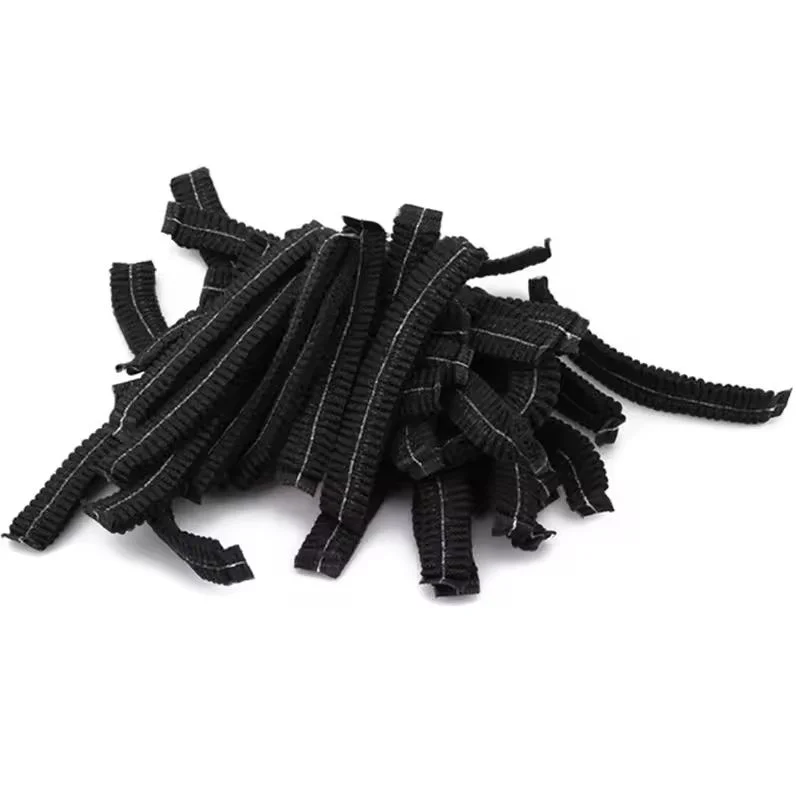

100PCS Disposable Non-Woven Fabric Hair Net Caps Sterile Dust Strip Chef Catering Kitchen Bathroom Dustproof Hair Covers