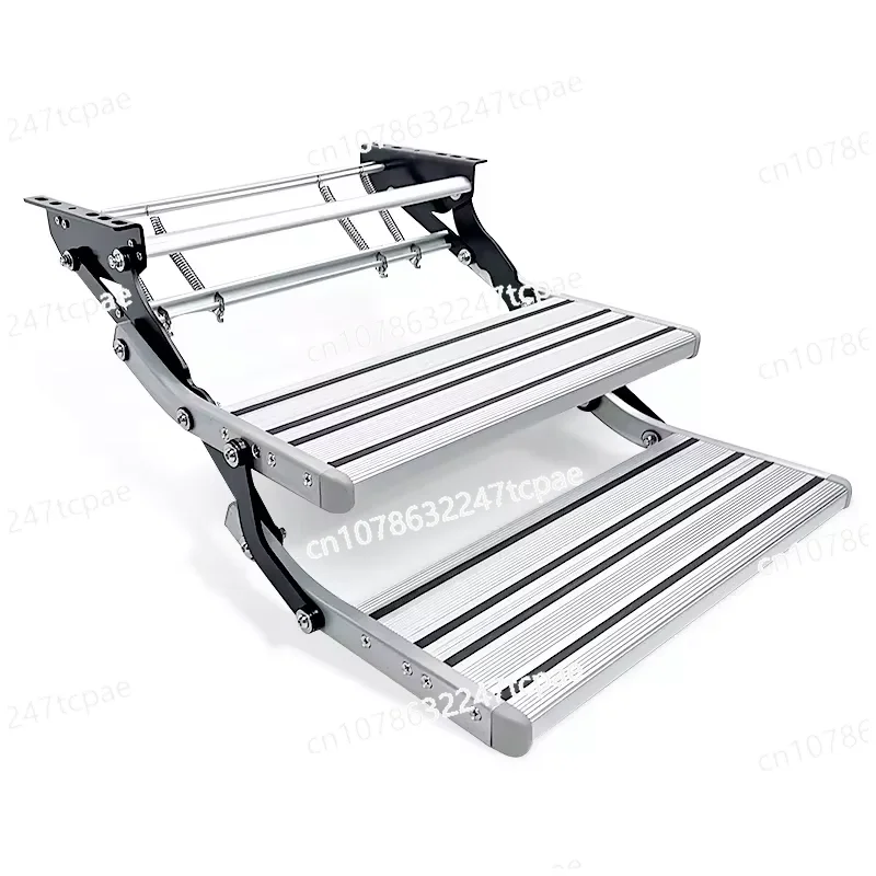 High Quality Aluminum Alloy Four Step RV Caravan Electric Folding Steps for Camping