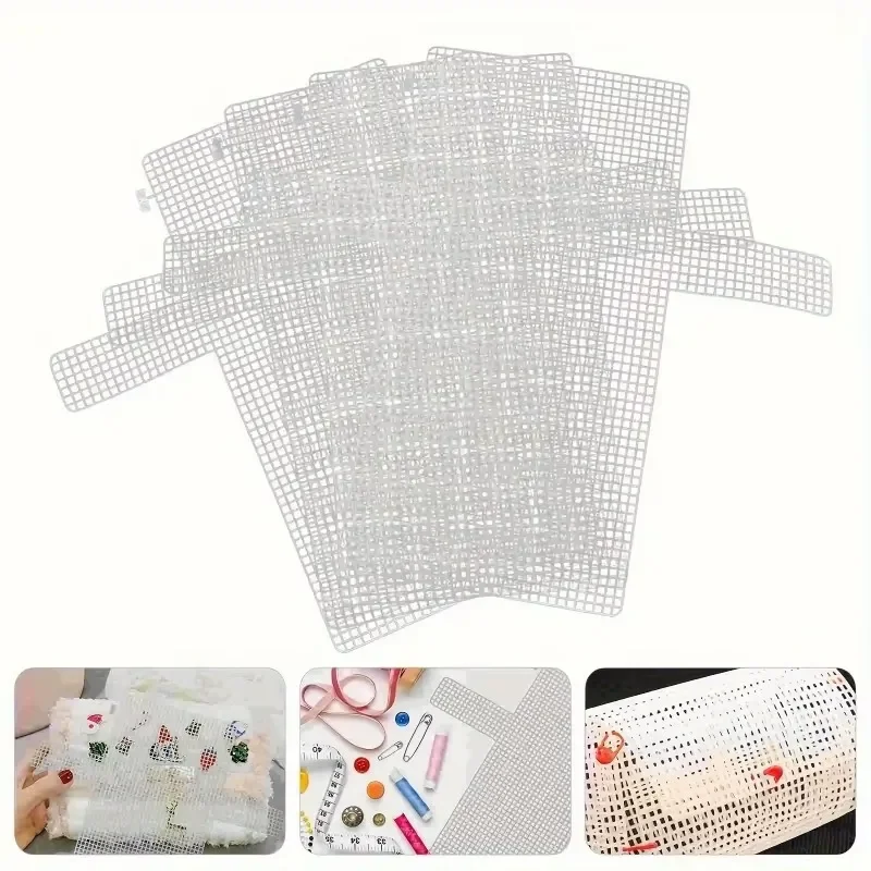 3 Stück, weißes Netz-Kunststoff-DIY-Bastelmaterial, hohles gewebtes Blatt, einfarbiger Taschenstoff für DIY-Bastelarbeiten