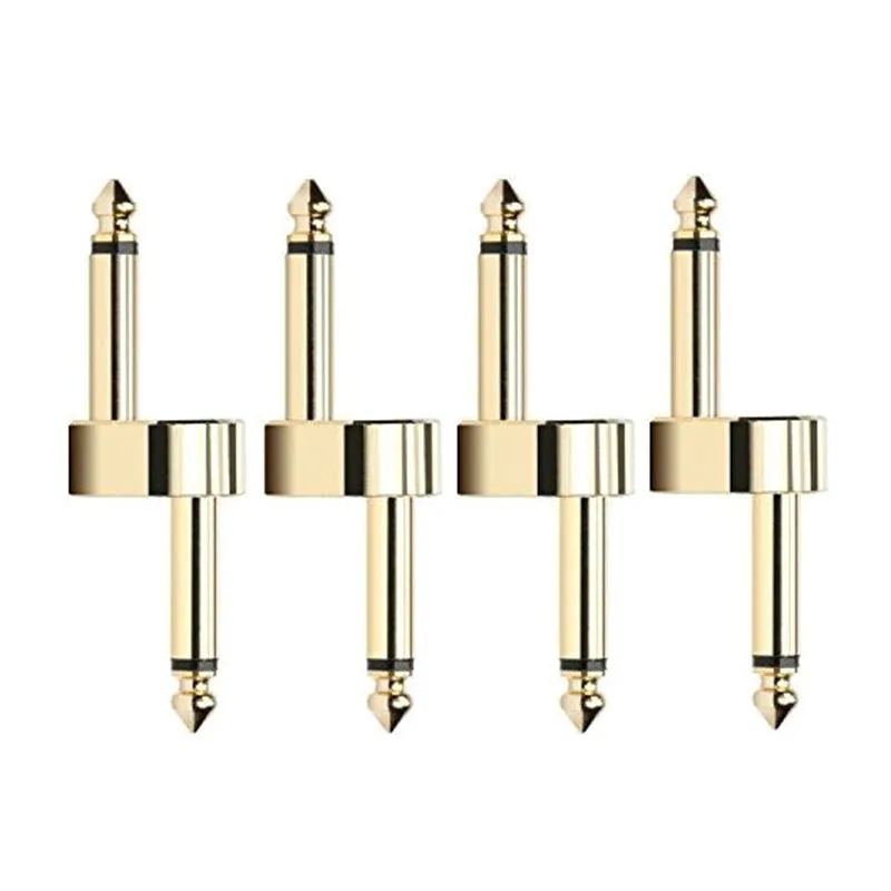 

4 шт., соединитель для педали эффектов для гитары, 1/4 дюйма, соединитель для педали эффектов для гитары, аксессуары для гитары, соединительная головка