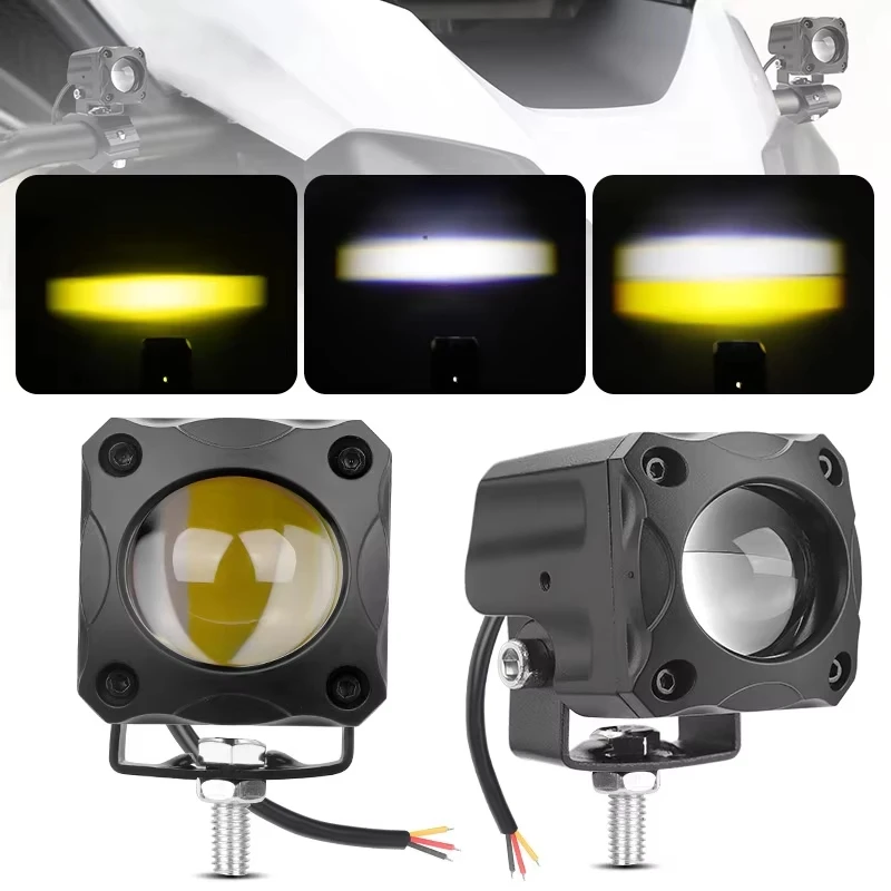 

Мотоциклетные светодиодные фары 12 В-48 В, мини-объектив, светодиодные фонари, лампы для мотоциклов, скутеров, UTV, ATV, светодиодные вспомогательные прожекторы, противотуманные фары