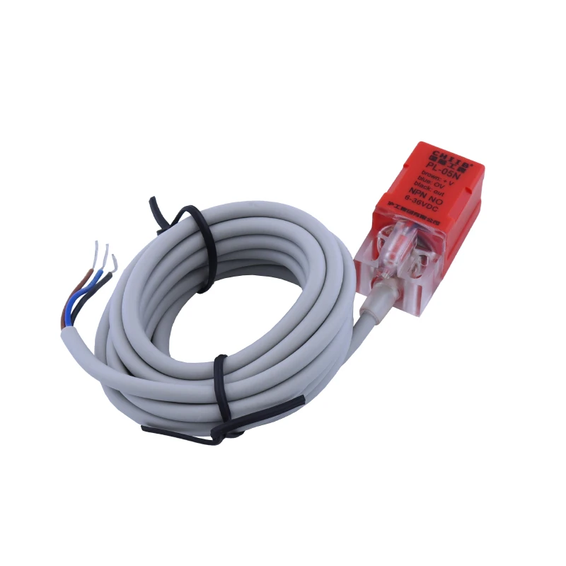 Interruptor de proximidad cuadrado PL-05N/N2/N3/P/P2/P3/D1/D2/Y1/Y2 NPN PNP dc sensor normalmente abierto de tres cables