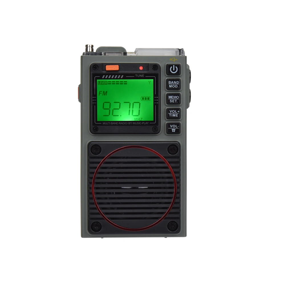 HRD-787 AM/FM/SW/WB Full Band Radio, Support Mobile Phone APP Remote Control , Mini Bluetooth TF Card Player