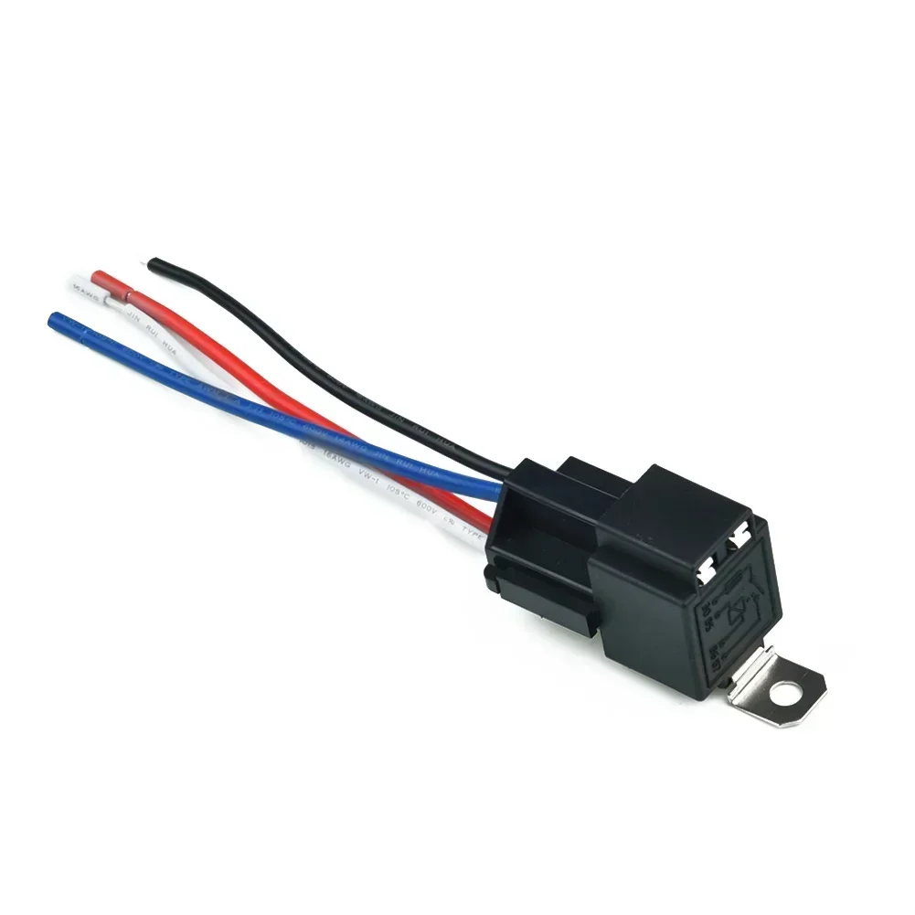 Car Automobile Relay High Quality 12V Relay 4 Pin With Socket Base/Wires/Fuse Included 30A Amp SPST Atuo Accessories