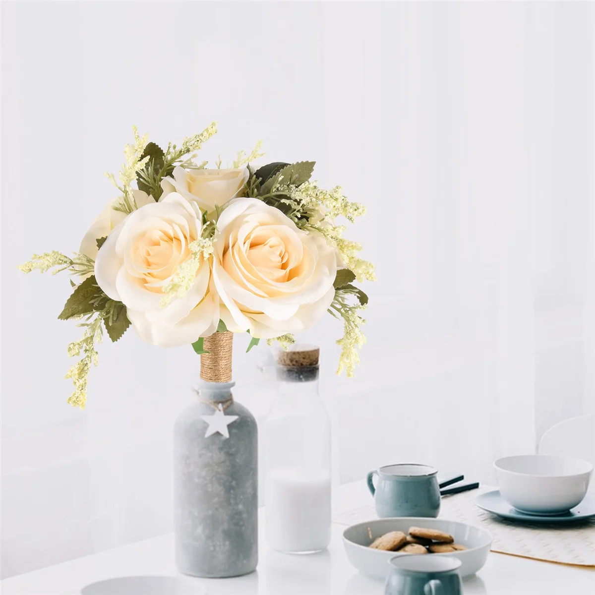 Свадебные букеты для свадьбы, букет из искусственных роз, букет невесты и подружки невесты с цветами, букет для девочек с цветами