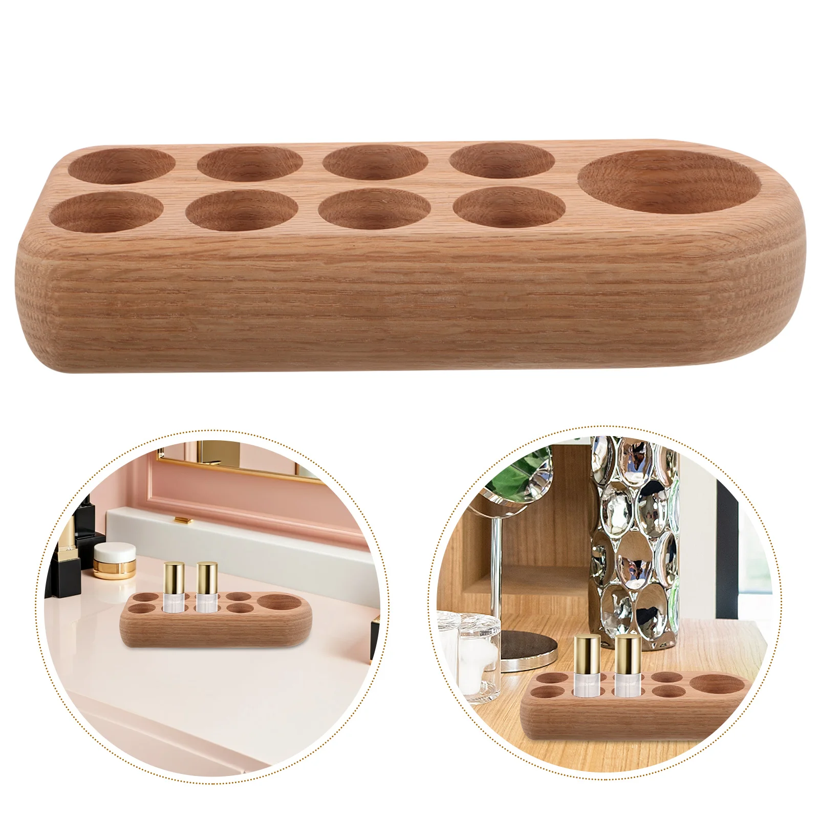 

Wooden Essential Oil Display Stand Holders Bottle Storage Bottles Rack Case Oils