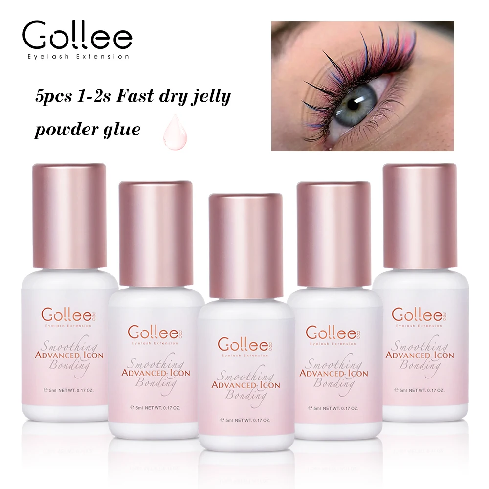 

Клей для наращивания ресниц Gollee 0.5s Super Fast Dry - профессиональный водостойкий клей без латекса для долговременного ношения