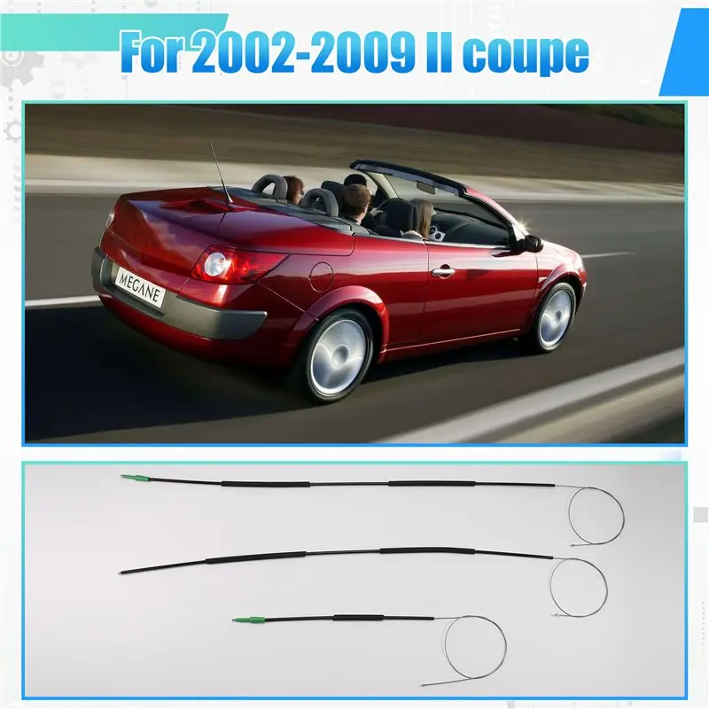 Auto Parts Front Right Window Regulator Repair Replacement Kit For Renault Megane II 2/3 Coupe Doors 2002-2009