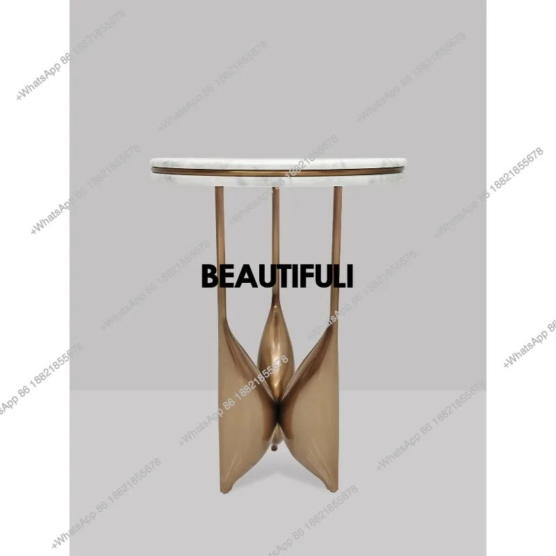 Italian minimalist sofa side table mobile living room round table small coffee table creative designer light luxury corner
