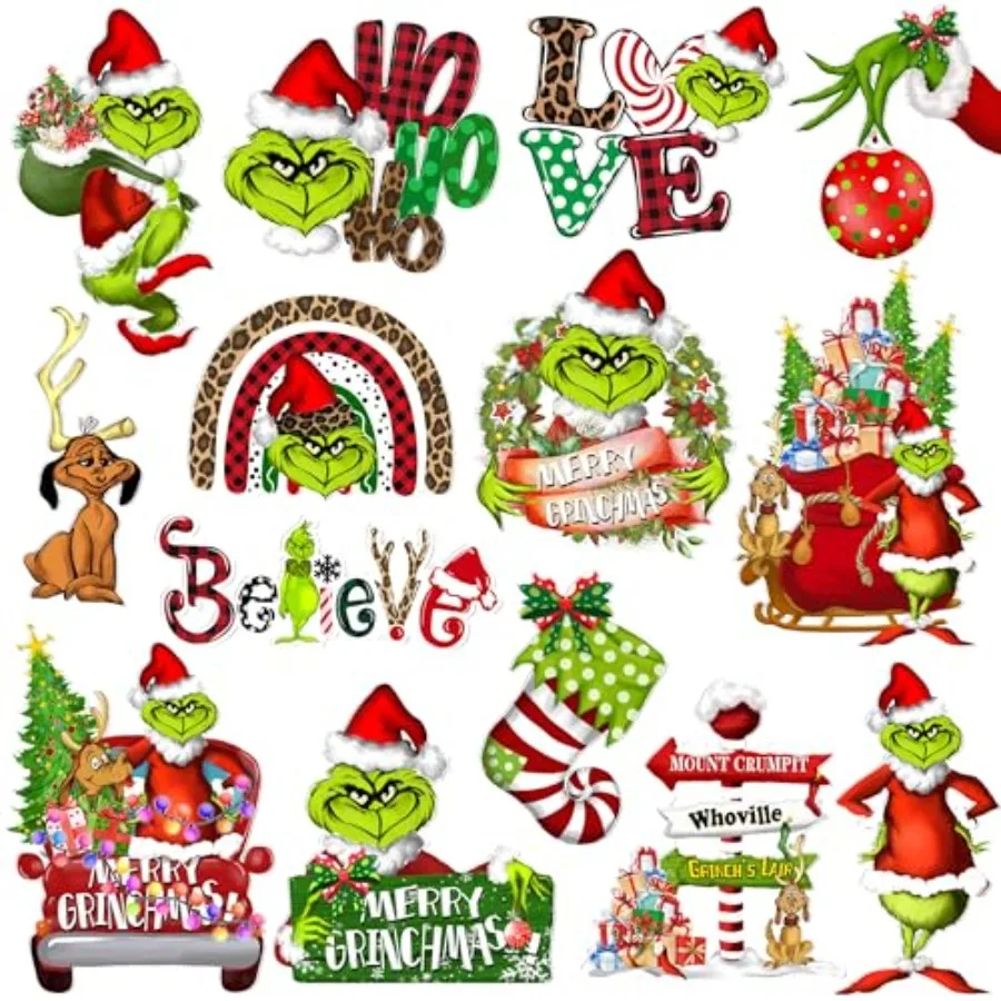 

14Pcs Christmas Magnet Decoration Set Holiday Merry Christmas Fridge Refrigerator Car Magnets Magnetic Xmas Garage Ship Door Ma