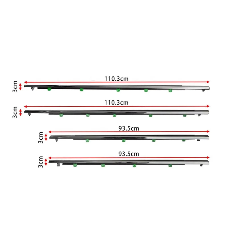 Chrome 4Pcs Window Rubber Trim For Honda CR-V CRV 2007-2011 Weatherstrip Seal Strips Rubber Door Moulding Trim Window Glass