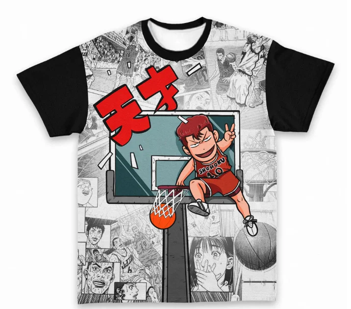 Trendy Collectible Unisex Crew Neck Manga Tee Soft Printed Top Ideal For Night Out And Casual Street Style Looks