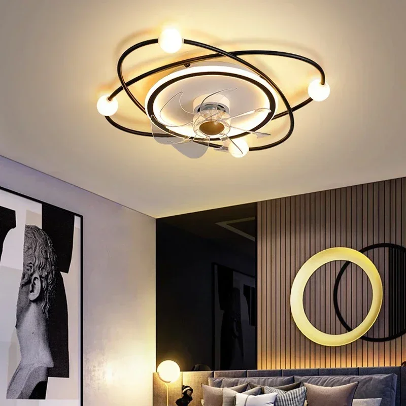 

Modern Minimalist Invisible Integrated Ceiling Fan Light Living Room Bedroom Household Interior Decoration Light