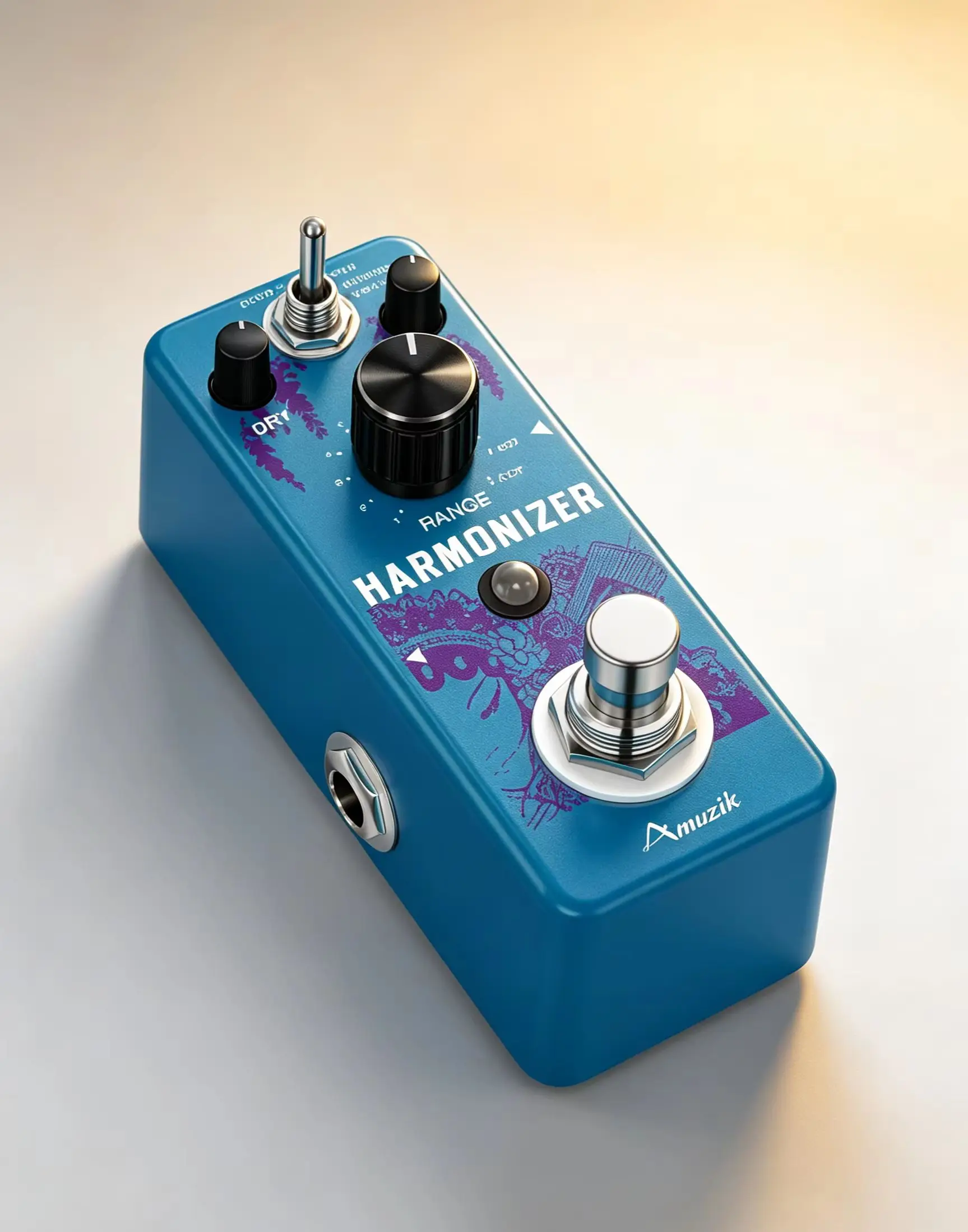 AMUZIK LEF-3807 Harmonizer Pedal, Polyphonic Pitch Shifter Detune Effect True Bypass Compact Metal Guitar Stompbox