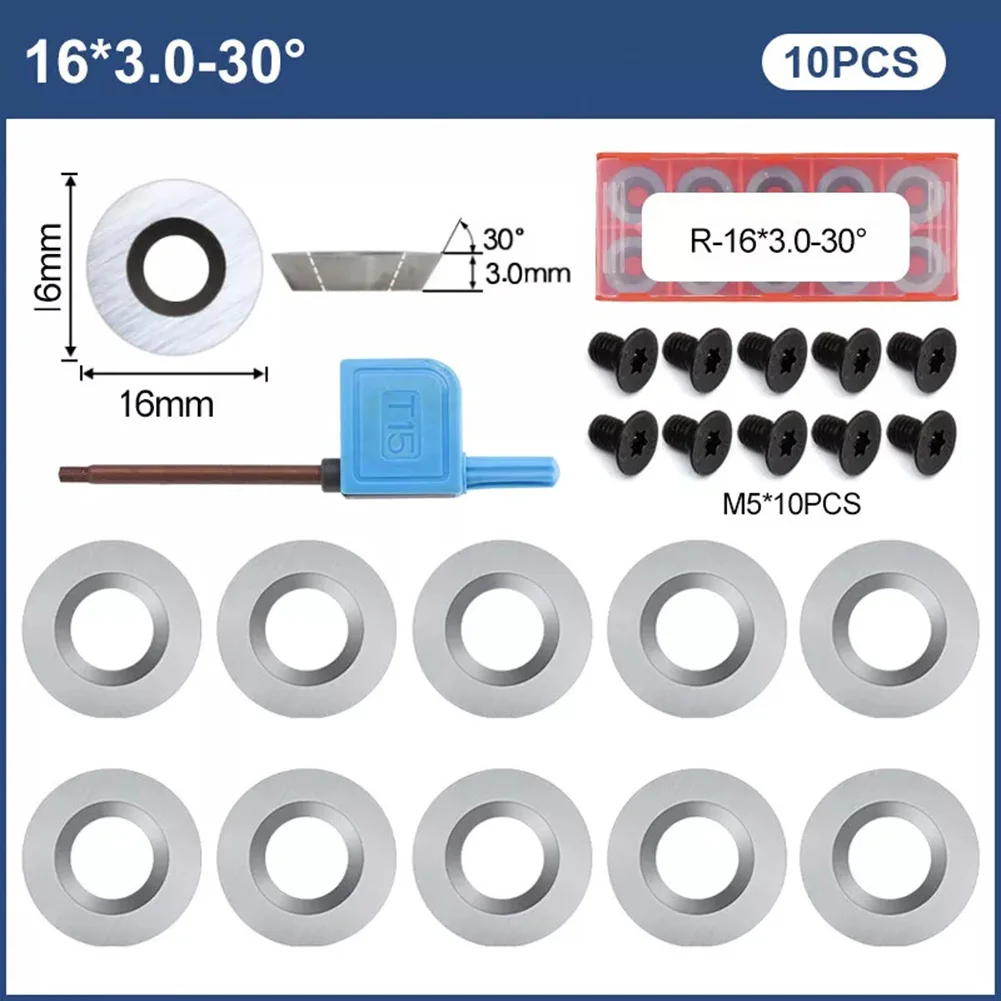 Indexable Knives Carbide Inserts General Woodworking 30 Degree Cutting Tool Woodworking Accessories Easy Edge Rotation