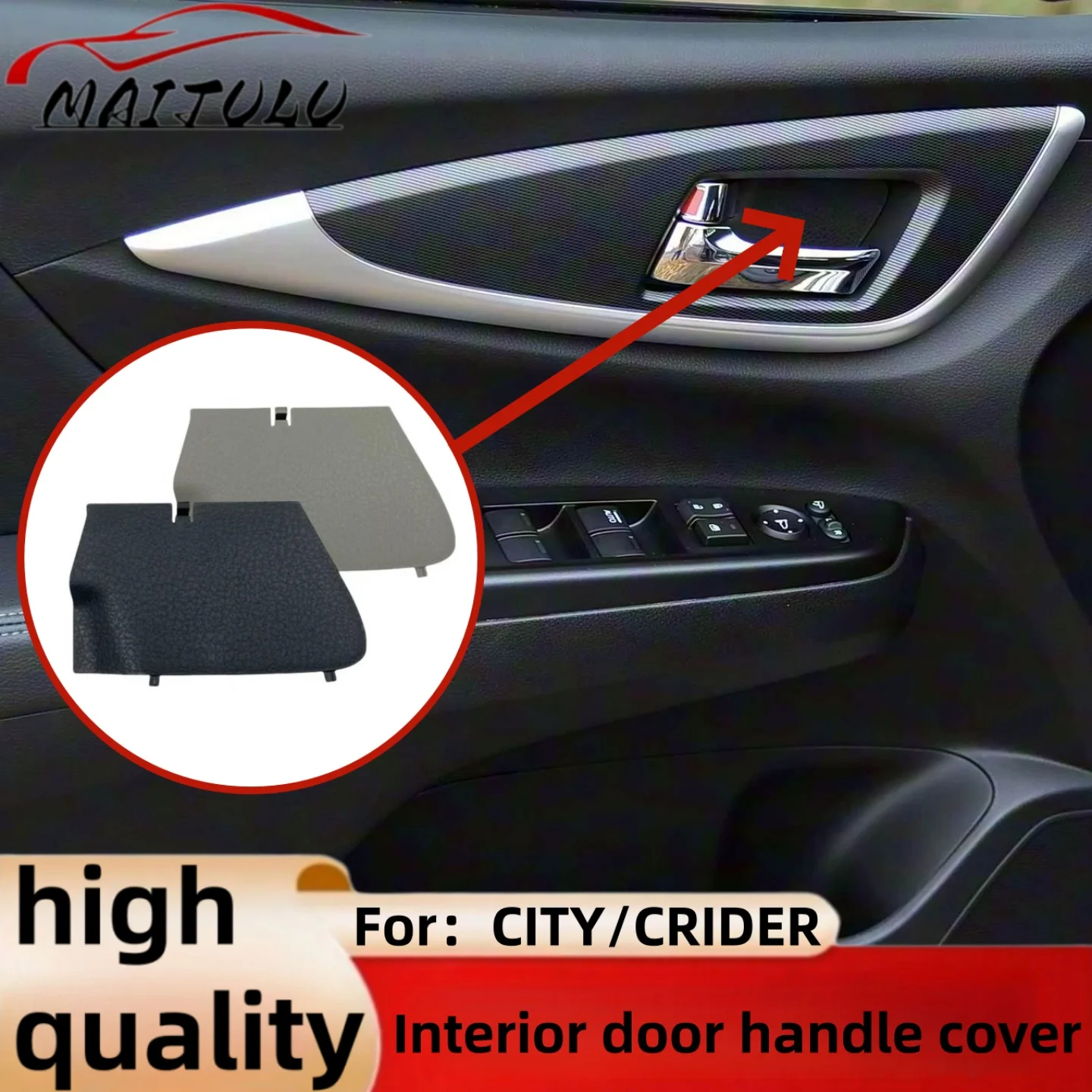 

Car Inner Handle Cover Auto Interior Handles Cap Housing Screw Lid For HONDA CITY 2009 2010 2011 2012 2013 2014 Black Gray