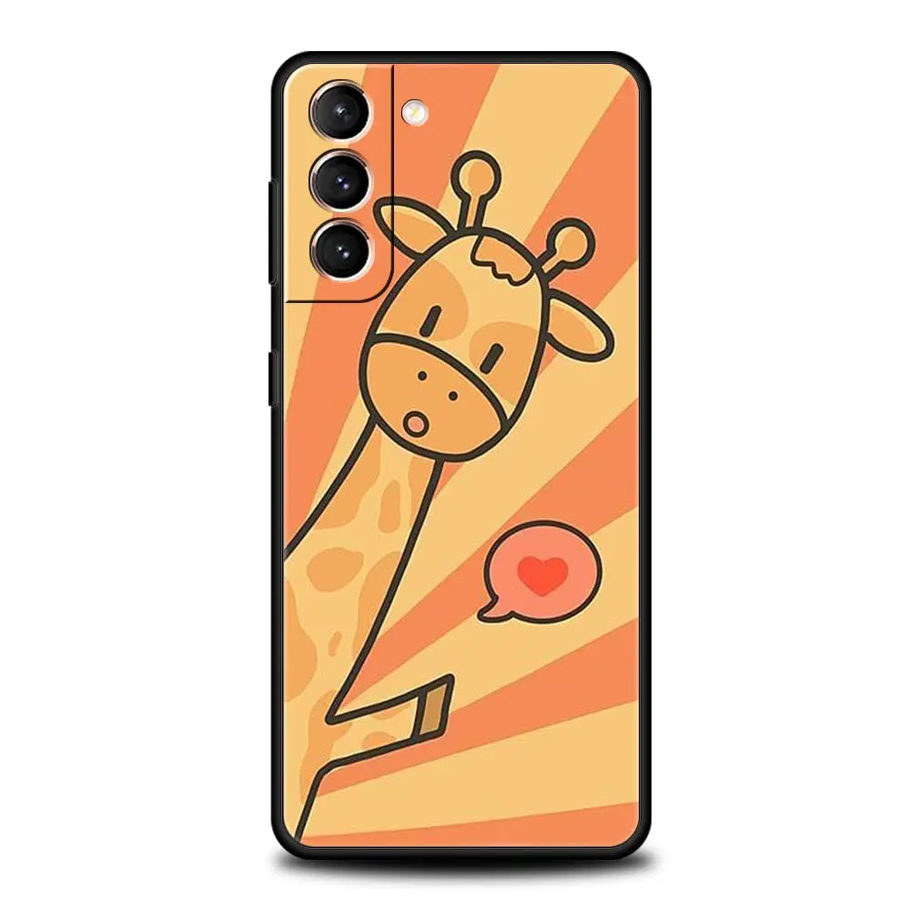 giraffe illustration Phone Case For Samsung Galaxy S24 S23 S22 S20 Ultra S21 FE 5G S10 S9 Plus S10E S8 Soft Silicone Cover