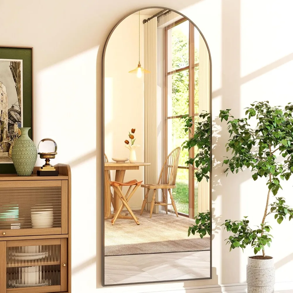 Aluminum Alloy Framed Wall-Mounted Full Length Mirror for Home Use - Ideal for Bathroom, Living Room, and Bedroom