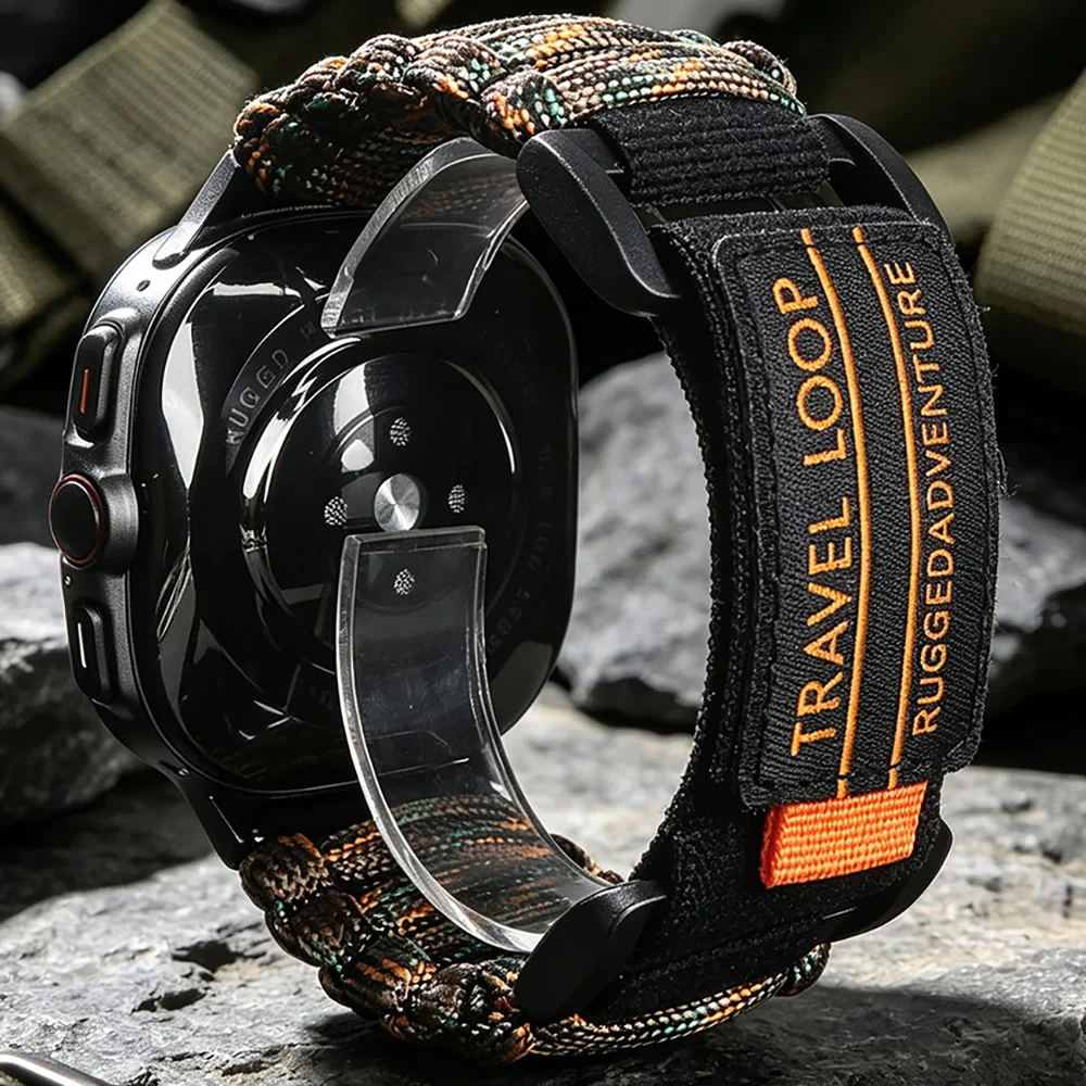 3CM Wide Outdoor Band For Samsung Galaxy Watch 9 8 Classic Strap 44mm 40mm Nylon Bracelet Correa Belt Galaxy Watch Ultra 47mm
