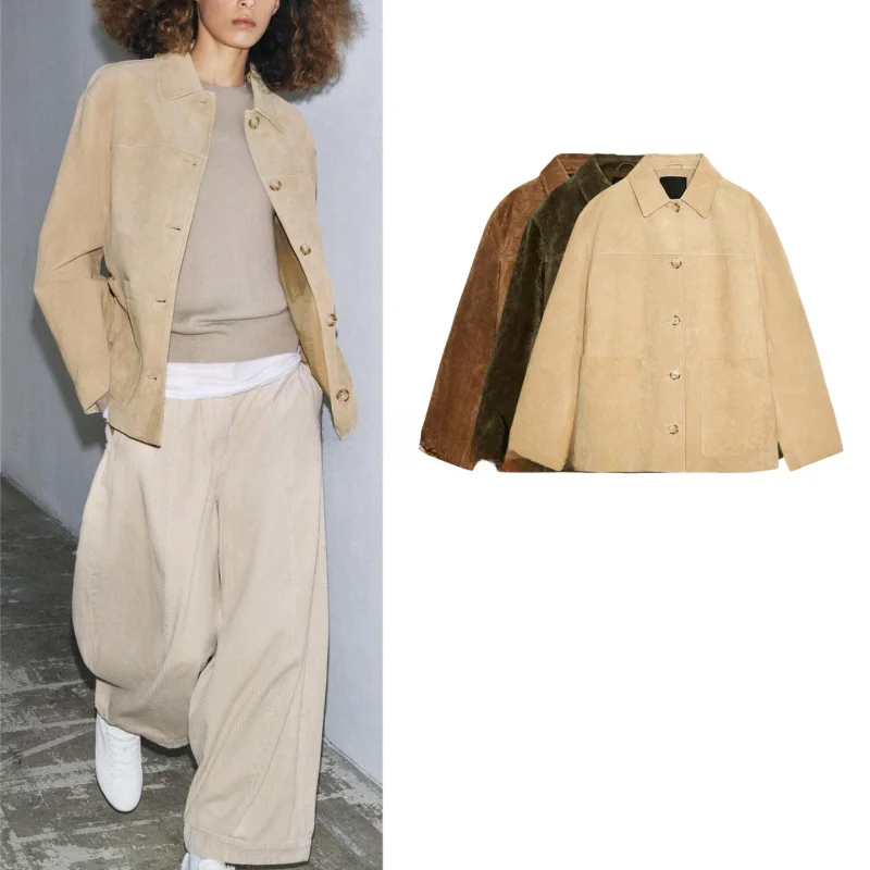 Hiver nouveau femmes Faion coupe-vent Long Sve Faux cuir Jaet manteau multi-buled revers Stand Fit dames vêtements d'extérieur