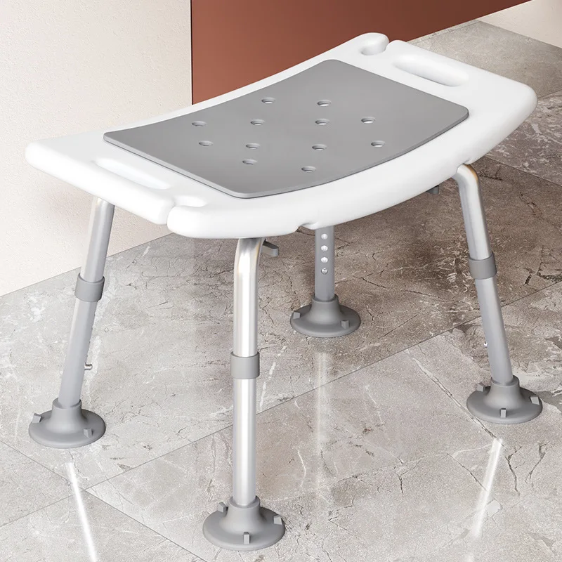 Simple Anti-slip Bath Chair, Anti-fall Shower Seat for Elderly & Pregnant Women, Bathroom Shower Stool for Nursing Home