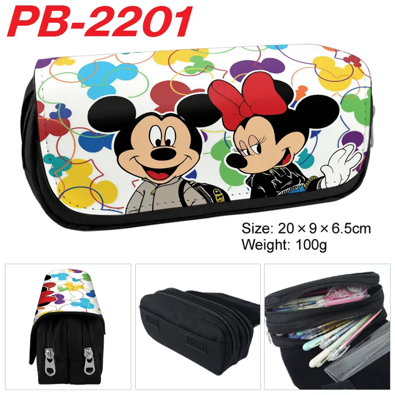 Disney Mickey Mouse Pen Case School Supplies Simple Day High Appearance Level Pencil Cute Student Large Capacity Stationery Case