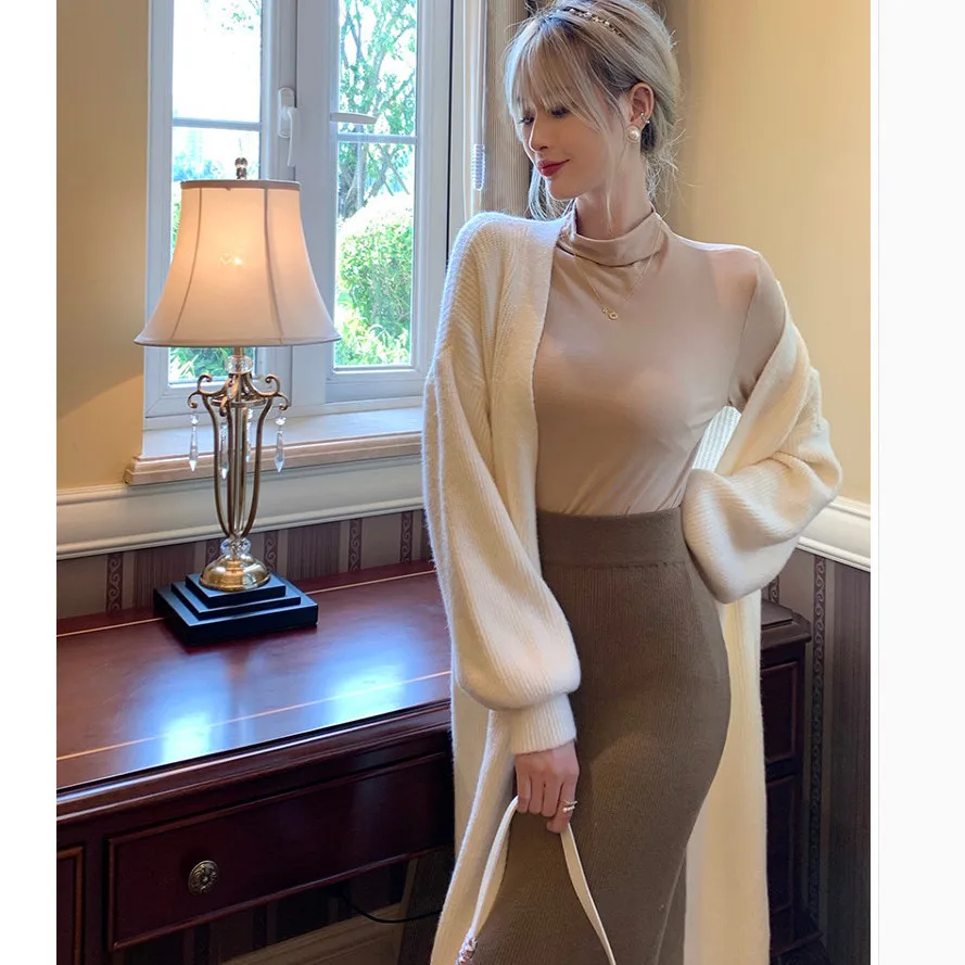 

Sweaters Jumpers Cardigans Womens And With Crop Top Together Fine Material Savanna Print Mid-Length Outdoors Tour Simple Style