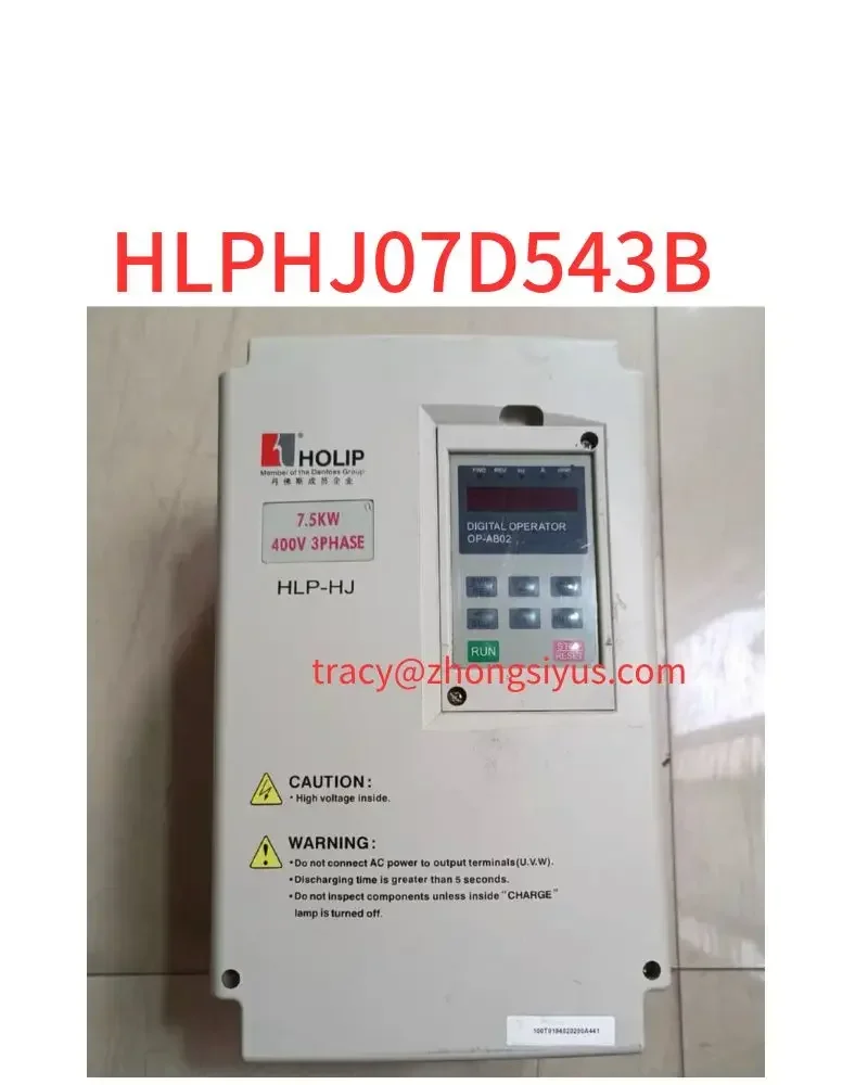 

Used frequency converter 7.5 kw, HLP-HJ Series HLPHJ07D543B