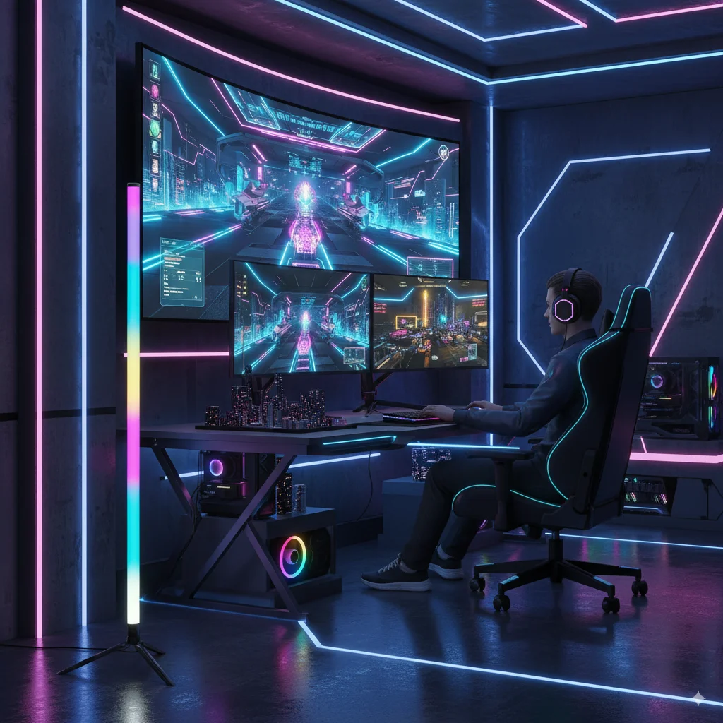 

Торшер Пластиковый 105см Светодиодный Торшер Для 5 Вт/36 В Rgb Спальня Освещение Комнатные Лампы Гостиной Декор Умный Скандинавский Минималистский Свет Дома