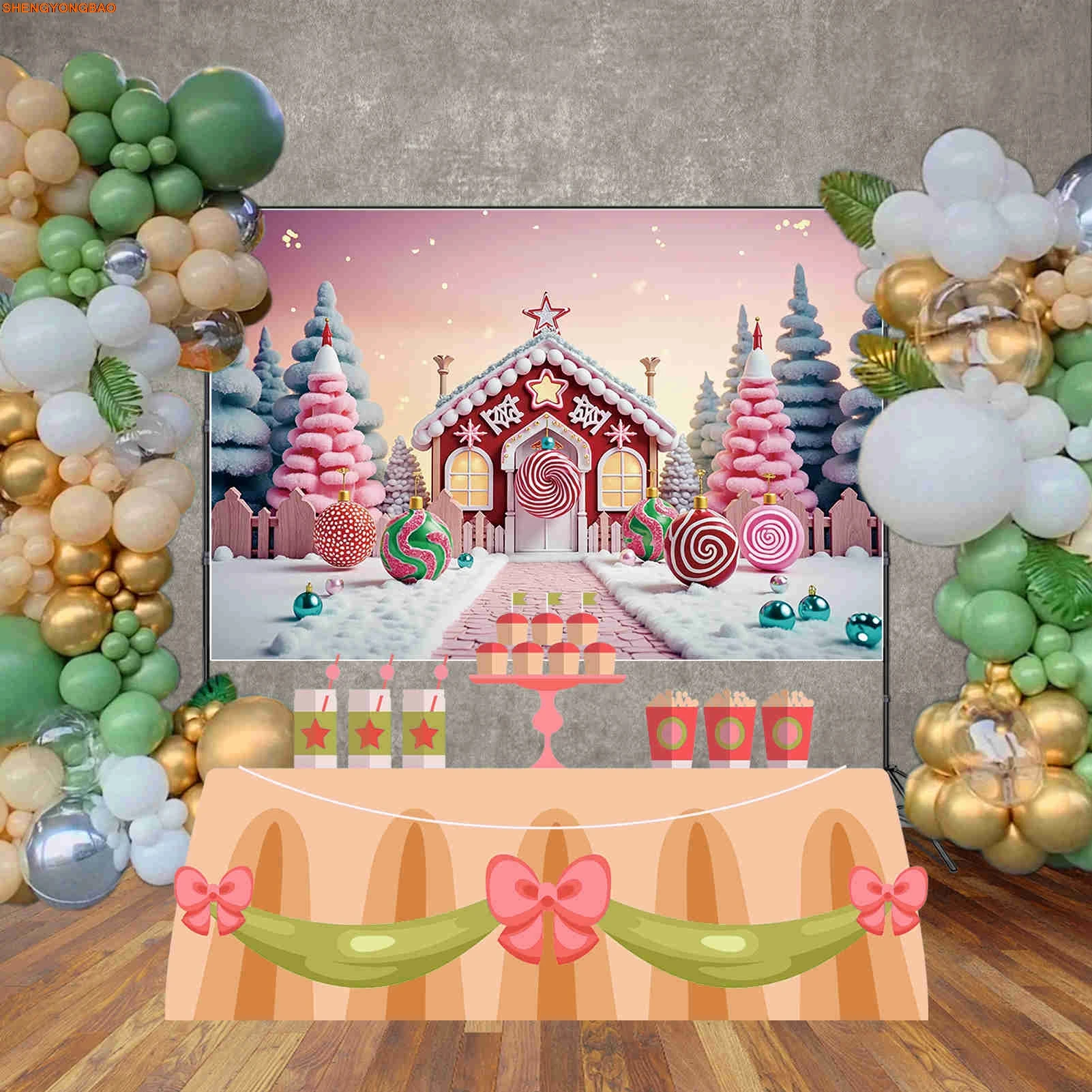 2024 Latar Belakang Natal Fotografi Ornamen Jendela Tahun Baru Photozone Latar Belakang Anak Foto Studio Photozone Alat Peraga