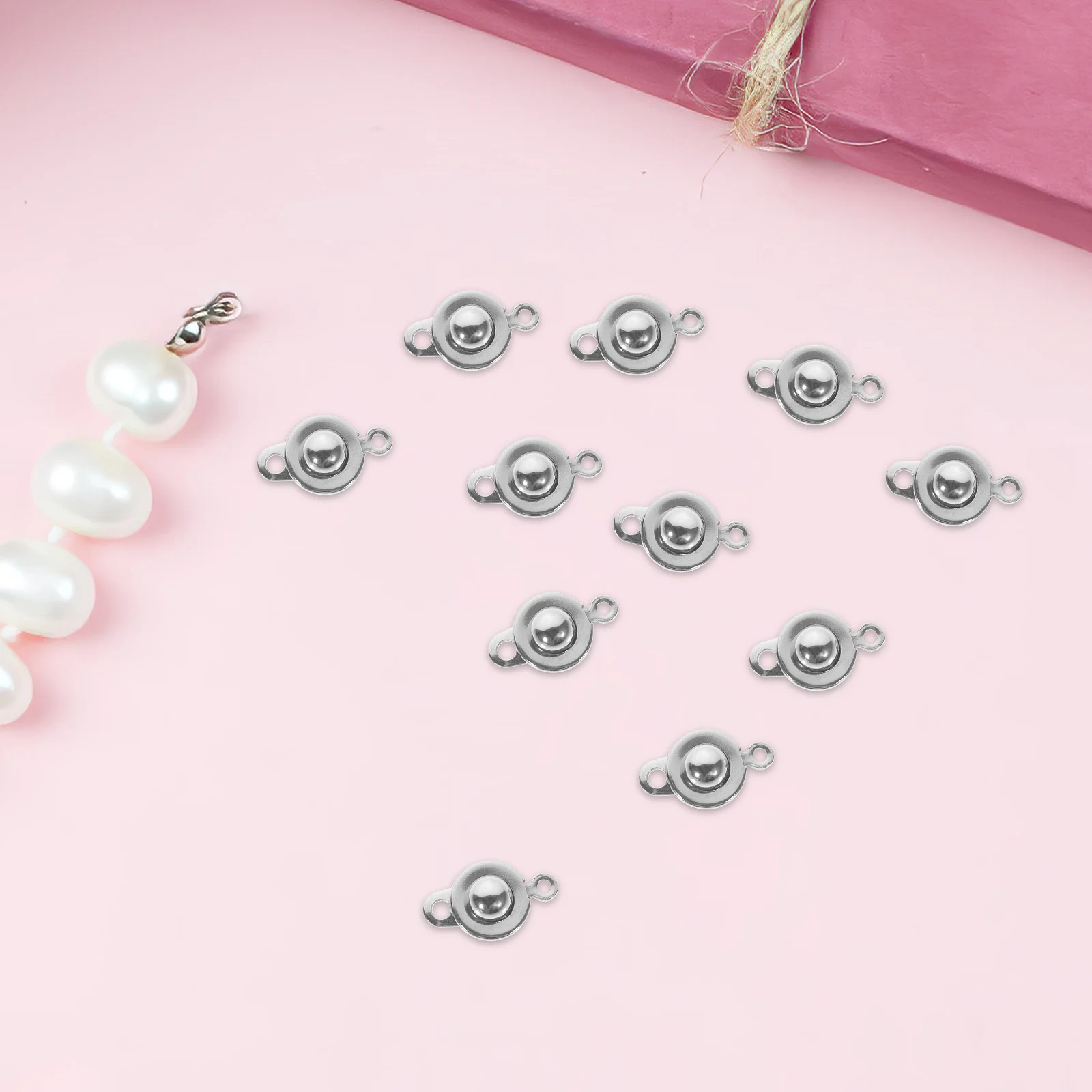 

5 pcs Stainless Steel Snap Clasps Buckle Ball Socket Connection Jewelry Making Bracelet Necklace DIY Metal Hardware