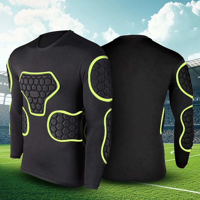 

New Design Protective Soccer Training Jersey Long Sleeve Football Goalkeeper Top Polyester Uniform Colorful Short Sleeve Wear