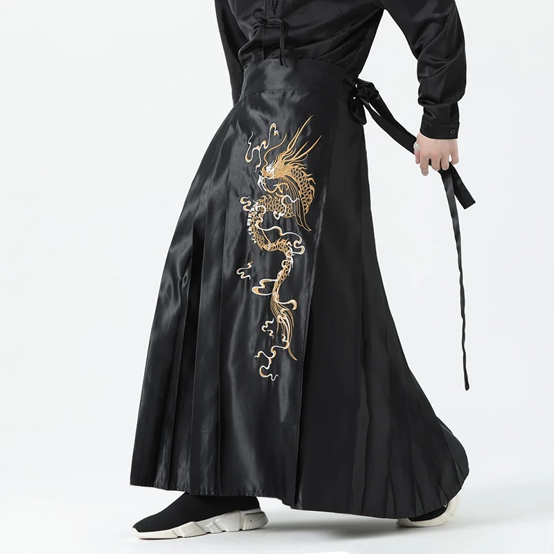 

Oversized Men Wide Leg Harem Pants Harajuku Style Skirt Pants Male Vintage Loose Casual Men Woman Trousers Spring Streetwear