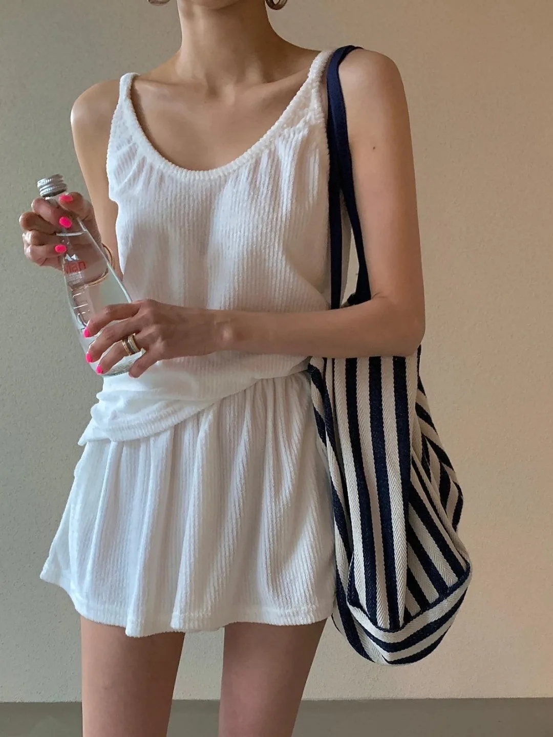 Koreanische Sle frauen Sexy Casual Biker ort Set Kleine Größe V-Ne Zwei-Stück Anzug Frühling Faion Trend Oberen und Bot