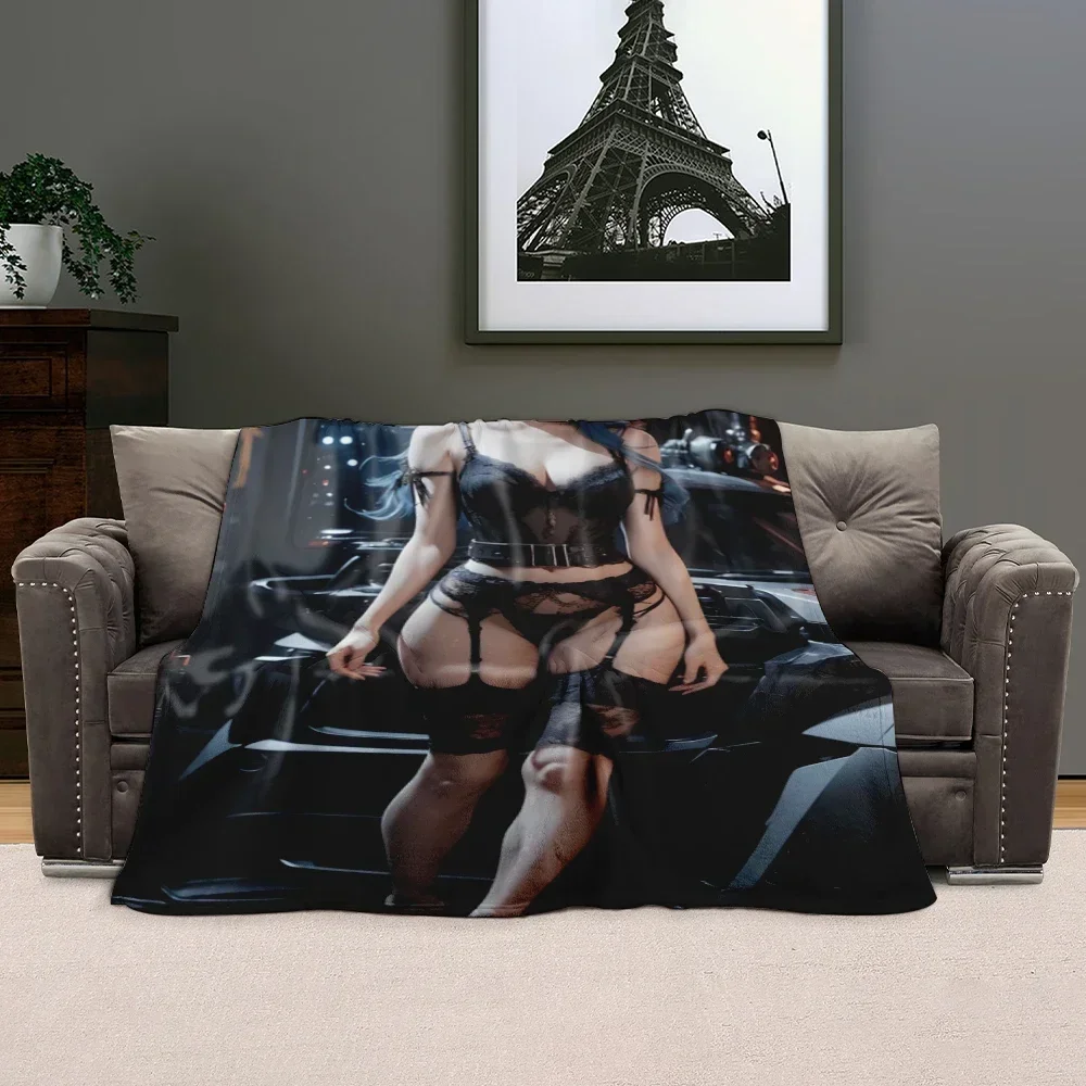 

Retro Lana Del Rey Print Childrens Warm Throw Blanket for Home Travel Bedding Perfect Birthday Gift