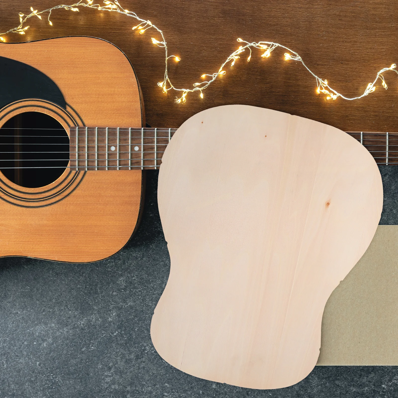 

2Pcs Unfinished Guitar Headplate Wood Panels for Electric Acoustic Guitar Repair - DIY Luthier Maintenance Panel Tools Supplies