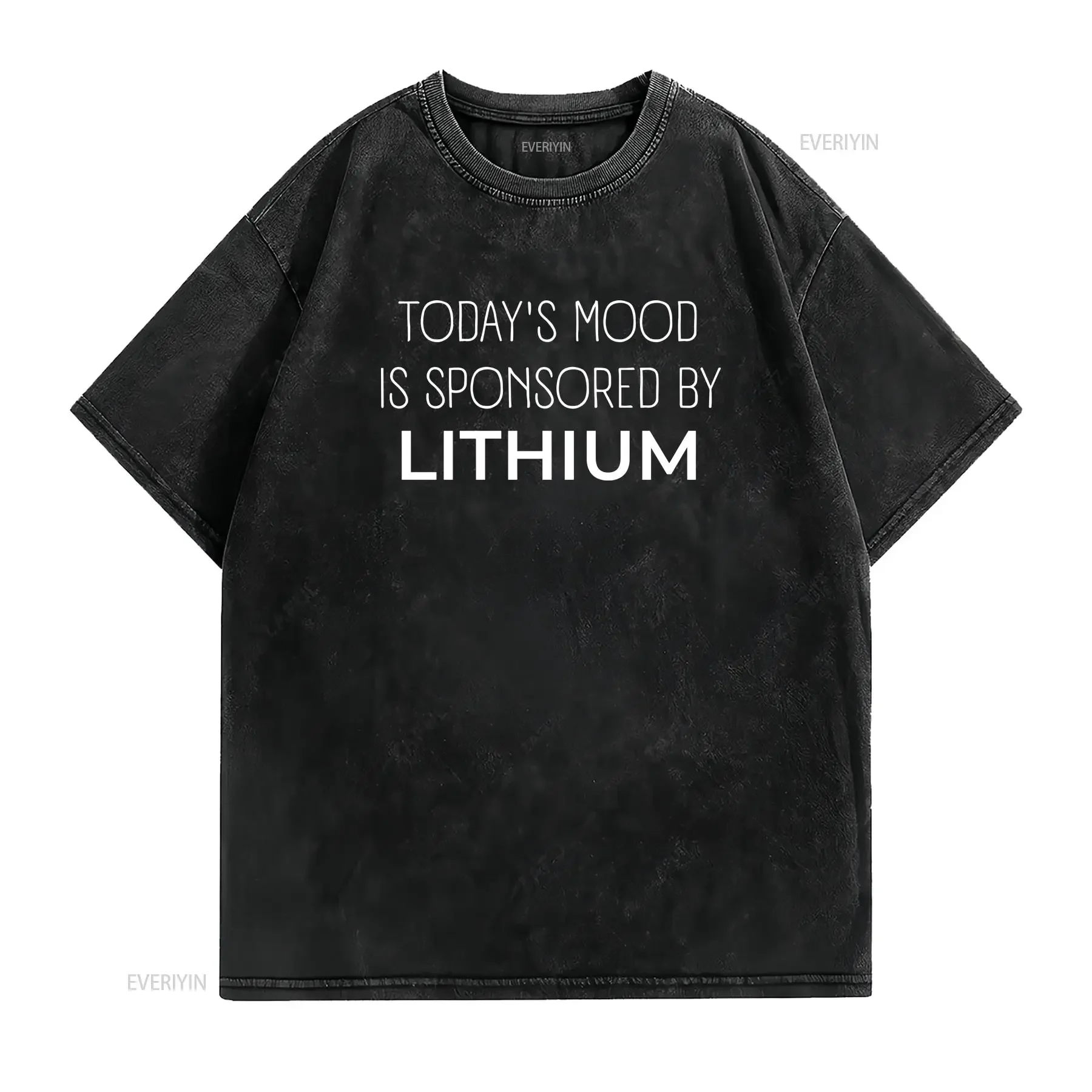 Mental Health Awareness T Shirt Lithium Cute Depression Clothing Funny Bipolar Disorder Tops Normalize Antidepressants vintage