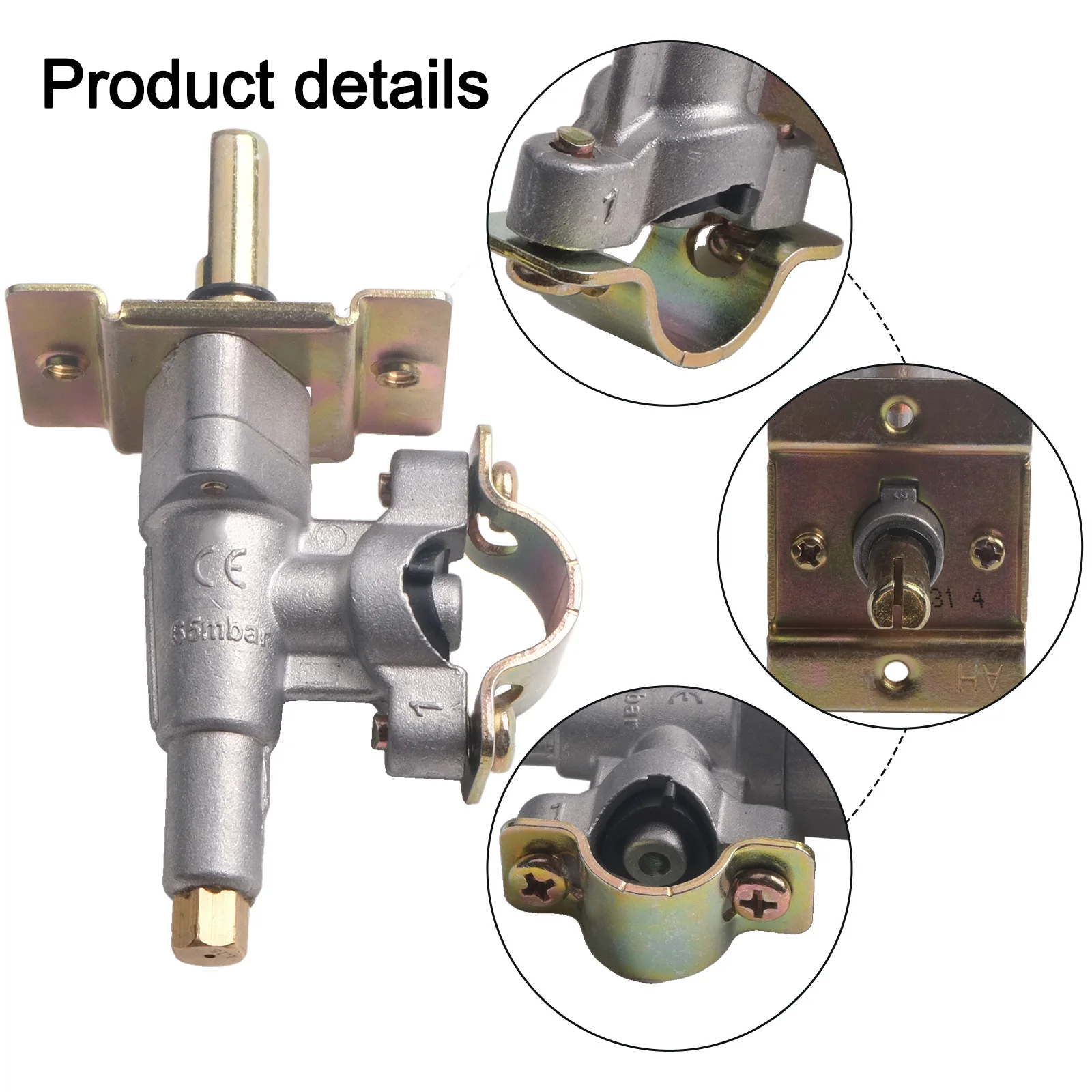 AH6 1554 1565 1836 1866 Grill Control Valve Gas Burner Replacement Parts For 36 Inch 4 Burner Flat Top Griddle Cooking Station