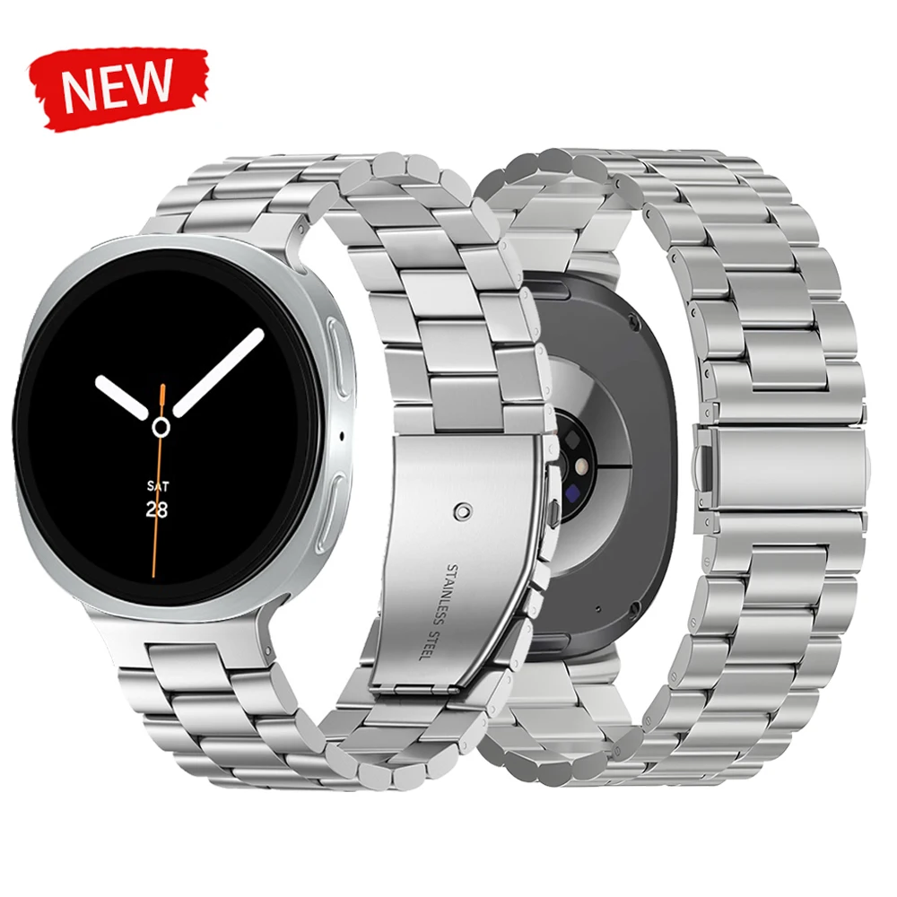 Edelstahlband für Samsung Galaxy Watch 8 Classic 46 mm, luxuriöses Metallarmband ohne Lücken für Watch 8 40 mm 44 mm Armband