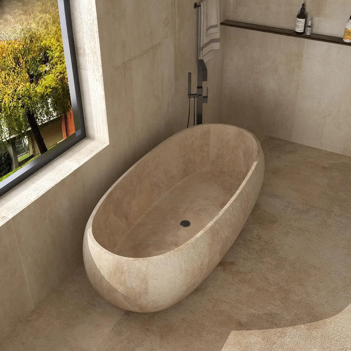 Any Size Custom Retro Oval Bathtub Compact Freestanding Soaking Tub Home Bathroom All Spaces Heat Retention Easy Clean Body Cont
